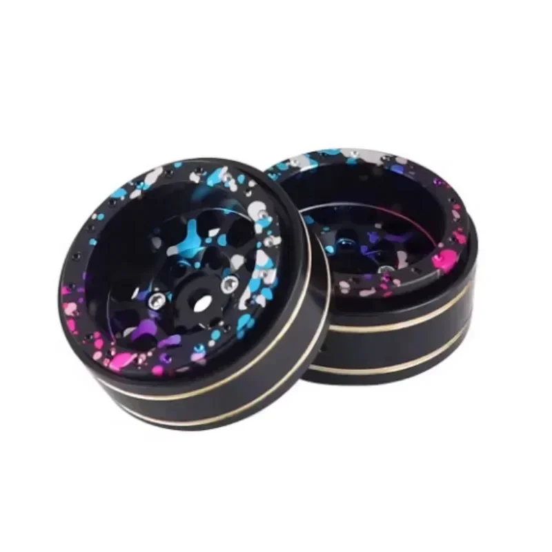 1.1 Inch Brass Weighted Wheels for 1/18 1/24 TRX4M SCX24 AX24 FMS FCX24 RC Cars – Heavy-Duty Upgrade for Better Stability