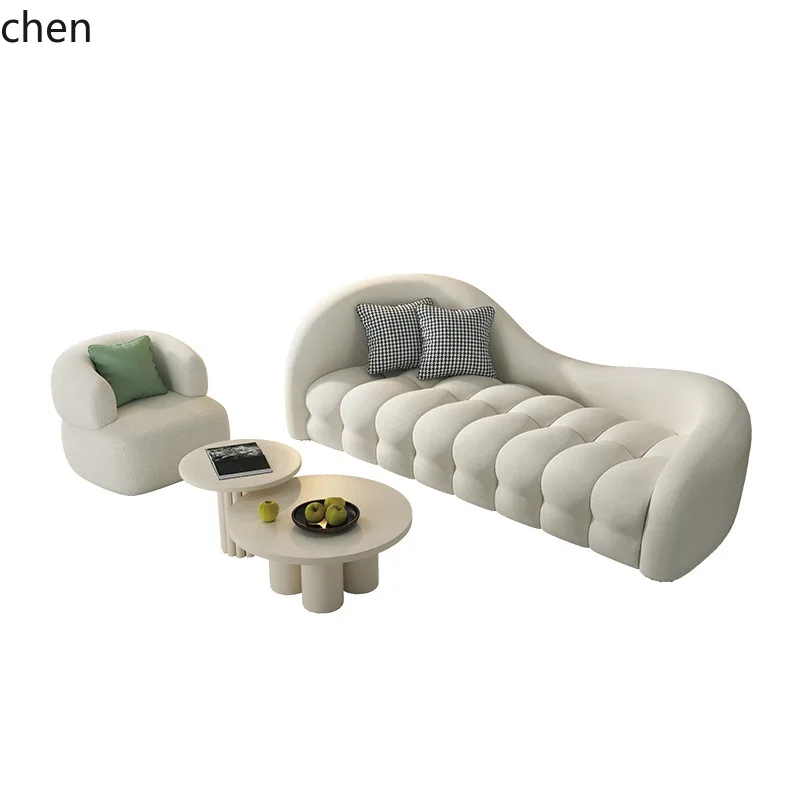ZML Sofa Small Apartment Living Room Cloud Three-Seater Homestay Sofa