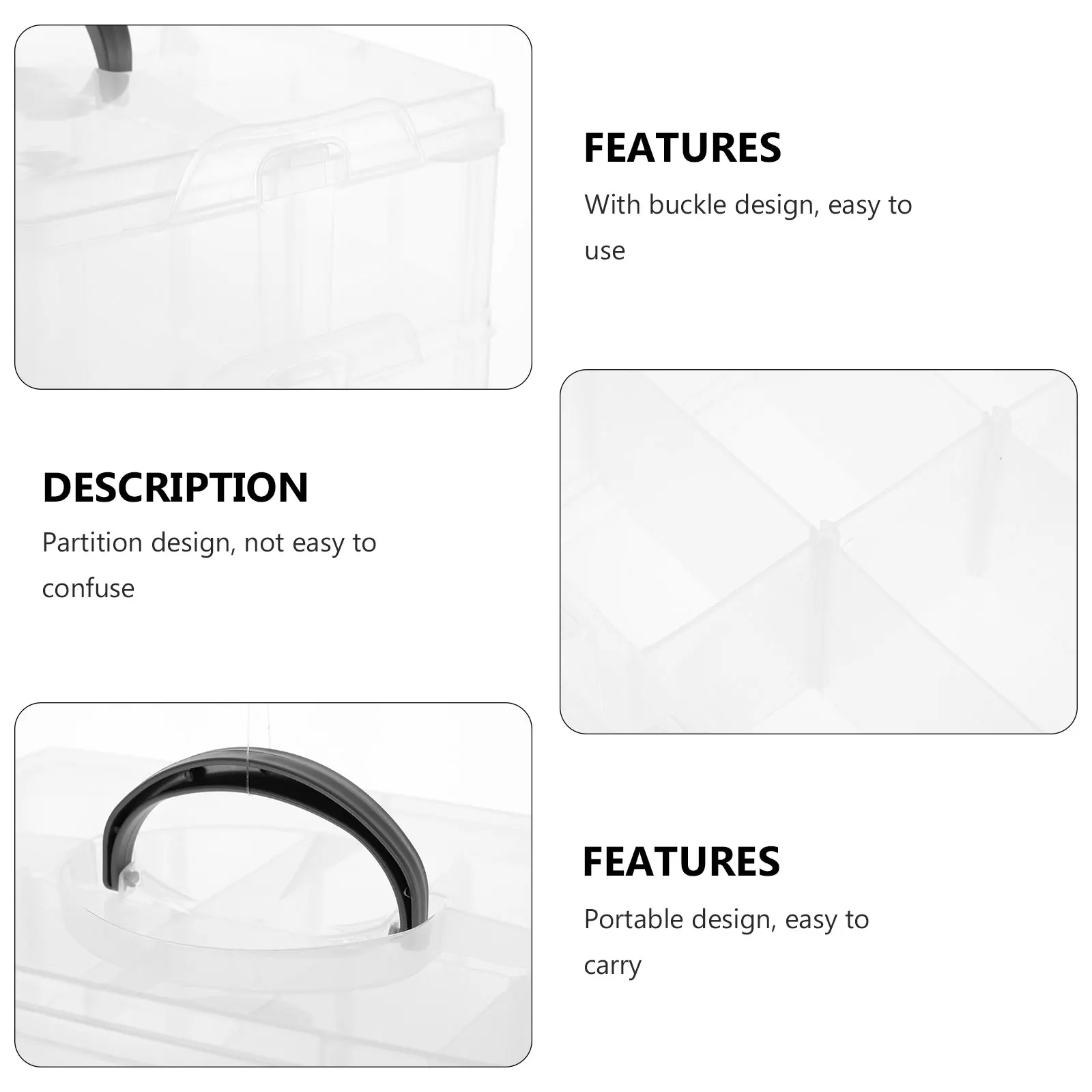 

30 Grids Three-Layer Storage Box Detachable Craft Organizing Container For Beads Jewelry Socks Underwear Knitting Tools Holder