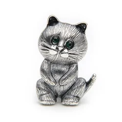 Alfileres de gato para hombre y mujer, broche bonito de animales