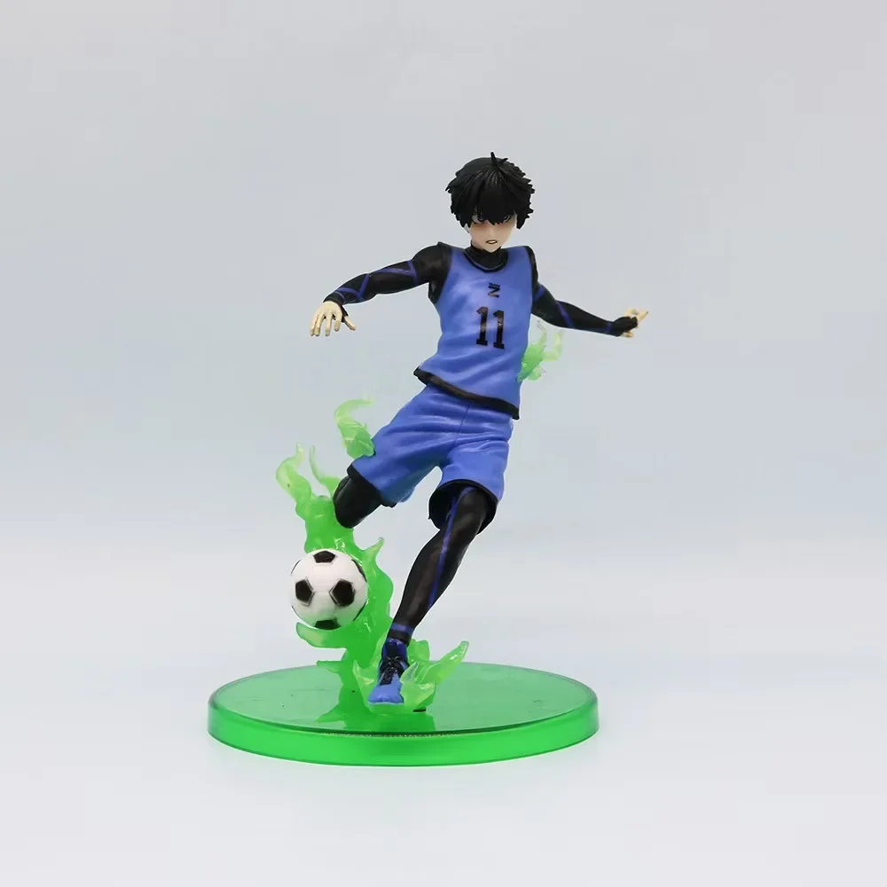 Anime BLUE LOCK Figura Calcio Comico Isagi Yoichi Bachira Meguru Nagi Seishiro Mikage Reo PVC Modello Room Decor Per il compleanno Gif