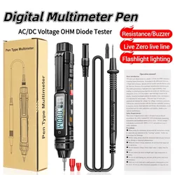 NCV Multimeter Pen Intelligent Voice Broadcast Digital Tester 4000 Count DC AC Voltage Sensor Pen Fire Wire Identification Meter