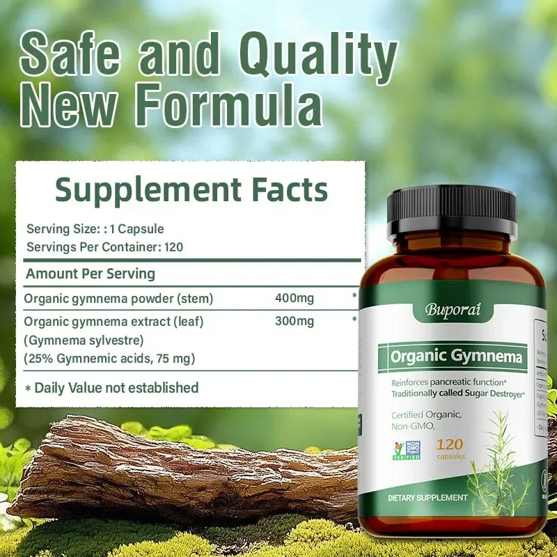 Organic Gymnema - Promotes Intestinal Health and Nutrient Absorption, Strengthens The Immune System, and Boosts Natural Energy