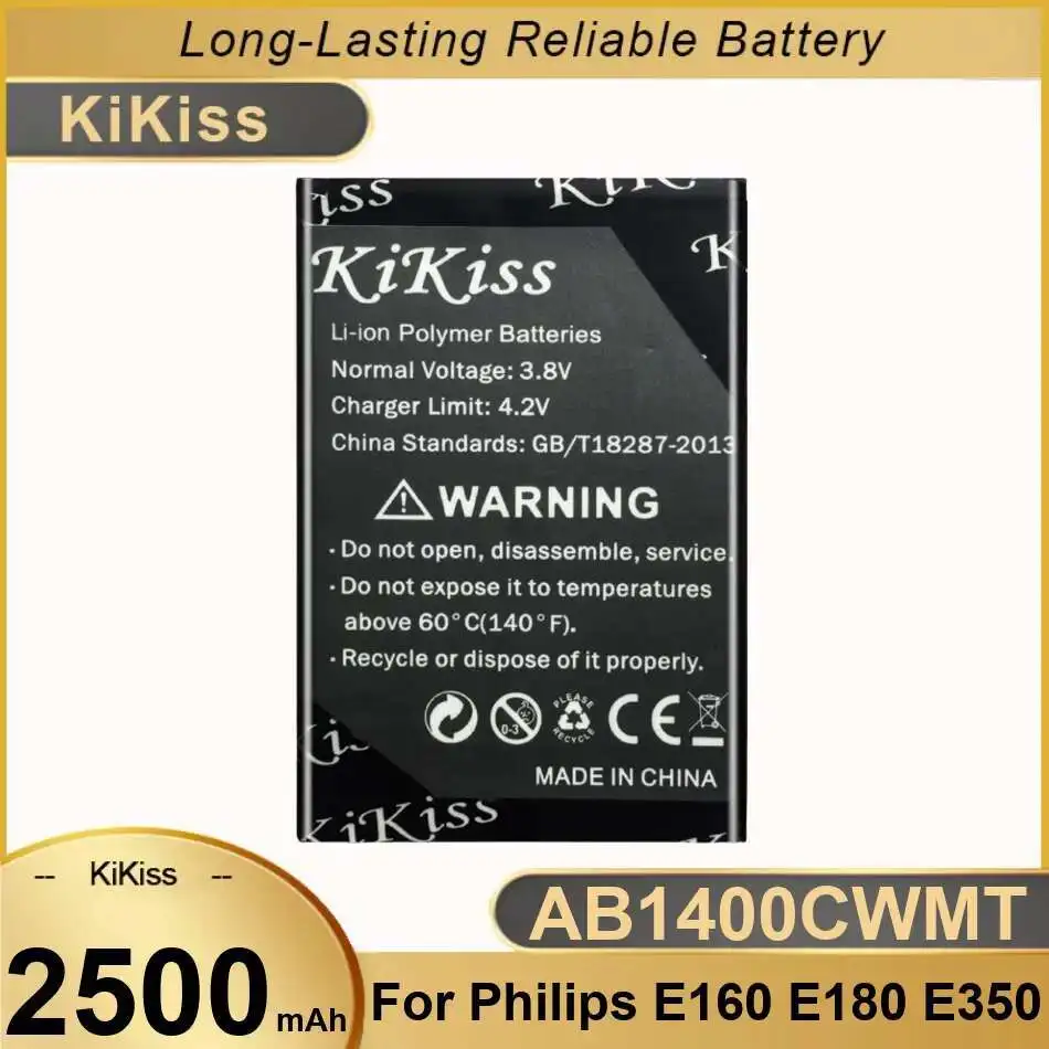 

2500Mah Mobile Phone Battery Fast Charging For Philips E160 E180 E350 AB1400CWMT