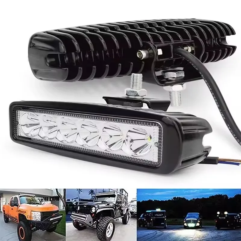 6-30 LED Car Work Light High Bright Spotlight Universal Offroad Automobile Truck Driving Fog Headlights DRL Driving Lamp 12V