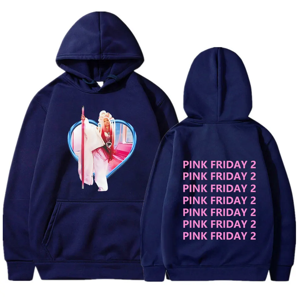 Nicki Minaj Pink Friday 2 Music Album Graphic Hoodies Men Women Clothing Fashion Hip Hop Sweatshirt Vintage Aesthetic Pullovers