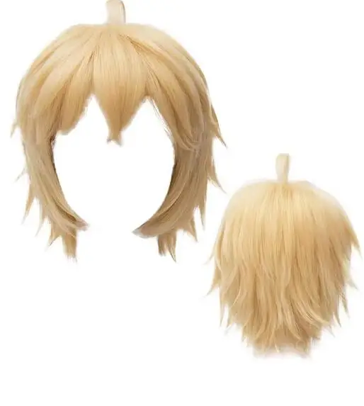 Blonde Short Cosplay Synthetic Wig Heat Resistant Hair Wigs Women Role Play Wigs