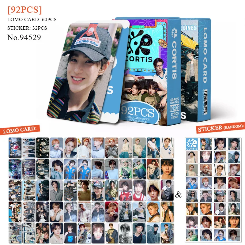 92 Pz/set Kpop Idol CORTIS Nuovo Album Serie Lomo Carte E Adesivi Cartoline Martin James Juhoon Seonghyeon Keonho Ventole Regali