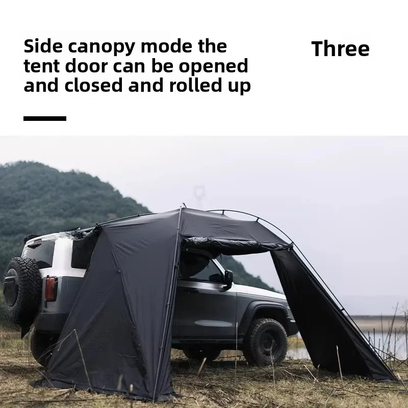 خيمة تمديد خلفية جولة القيادة الذاتية خيمة خلفية للتخييم واقية من الشمس RV سقف صندوق مقاوم للمطر بسيط #3