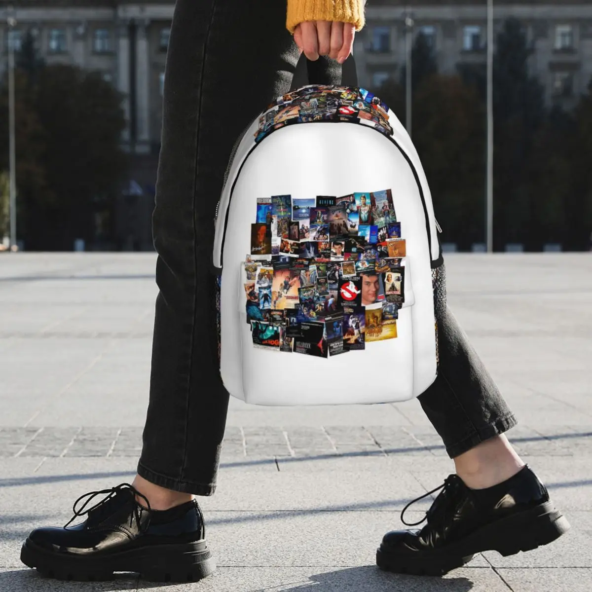 1980s Movie P Backpack Student BookBag Boys Girls School Bag Laptop Shoulder Bags