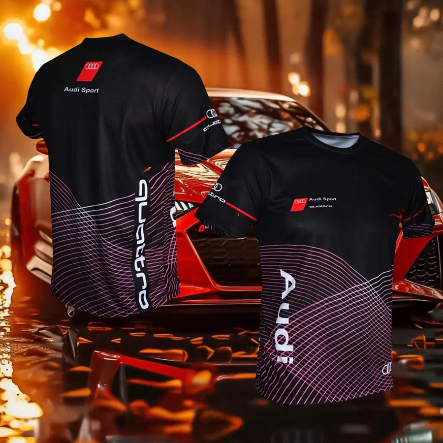 

Audi racing suit rally summer short-sleeved T-shirt breathable and comfortable adult outdoor sports quick-drying motorcycle