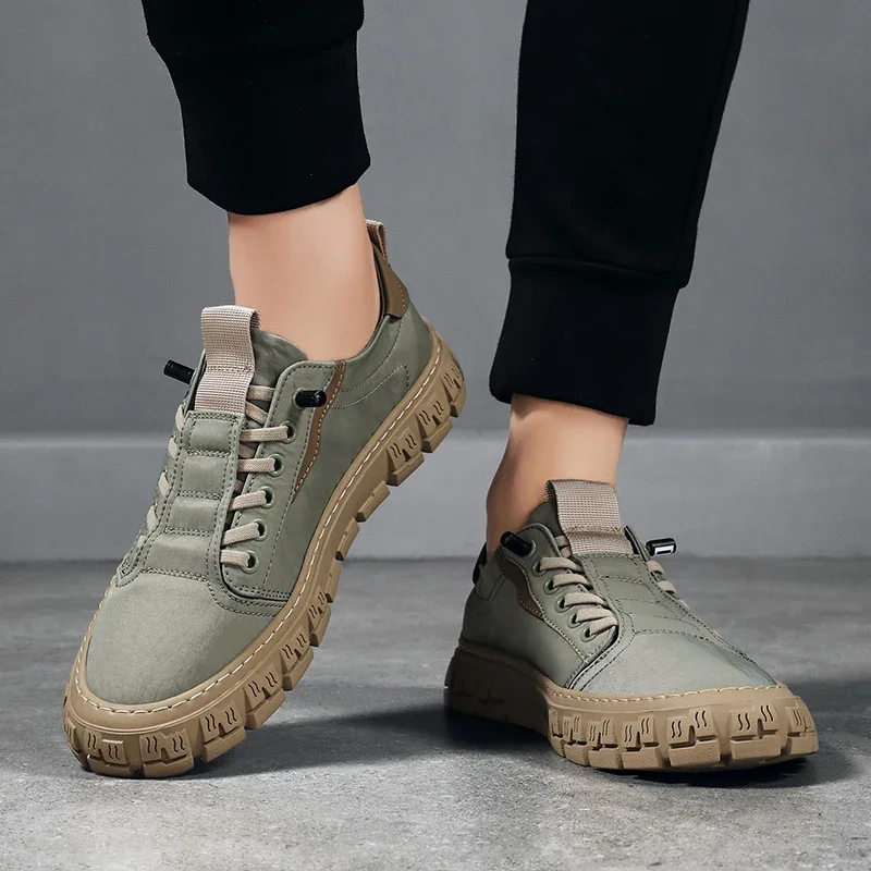 أحذية كاجوال عصرية للرجال أحذية رياضية رجالية قابلة للتنفس في الهواء الطلق برباط أحذية مشي منصة أحذية مبركن أحذية تنس رجالي