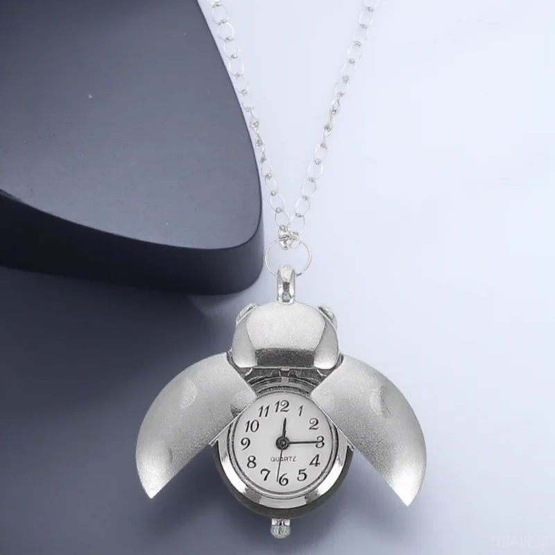 

1pc Retro Pocket Beetle Design Pocket Watch Zinc Alloy Vintage Timepiece Decorative Gift For Family Friends