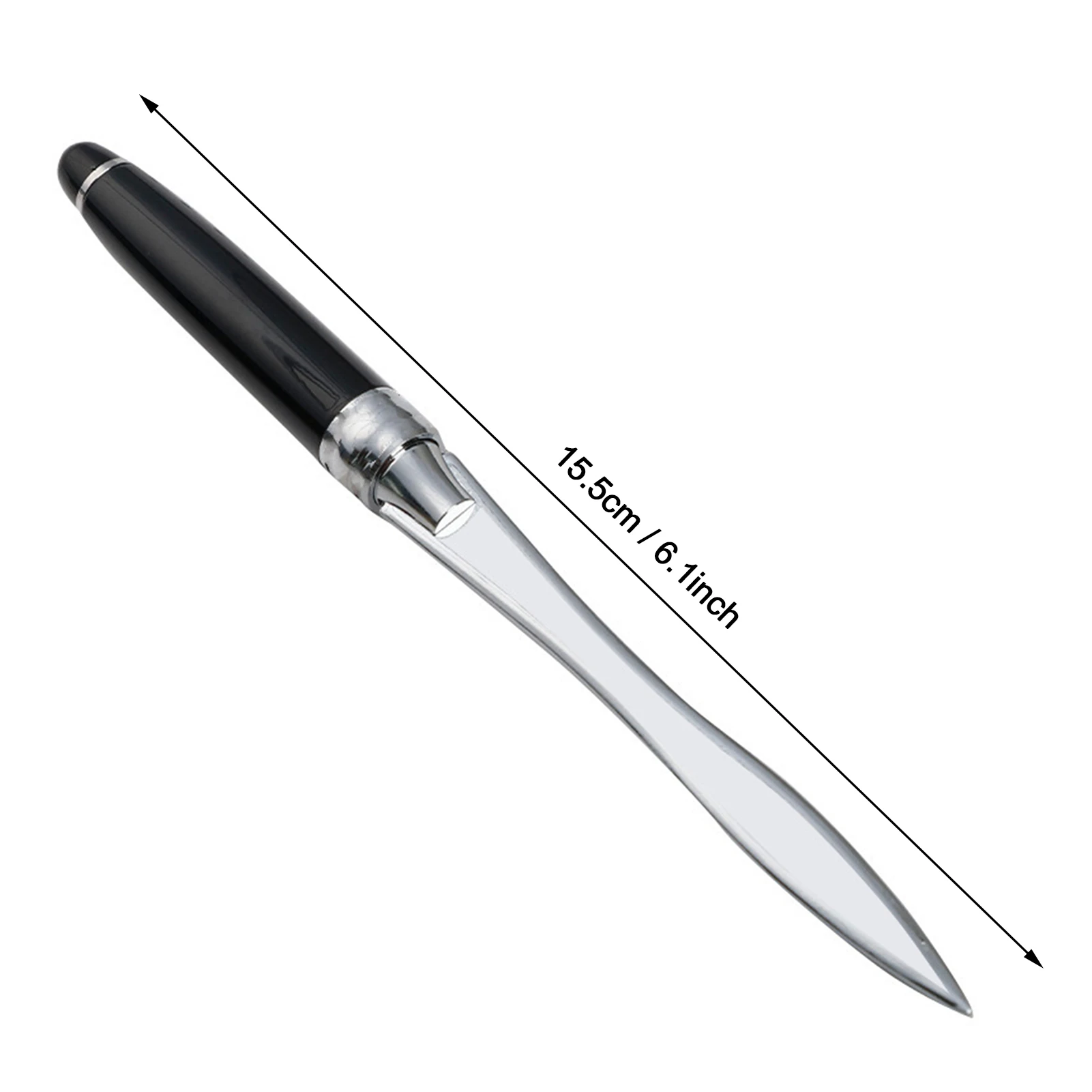 Metal Letter Opener Knife Black Smooth Durable Envelope Cutter for Office Home and Daily Mail Handling Tasks view 6