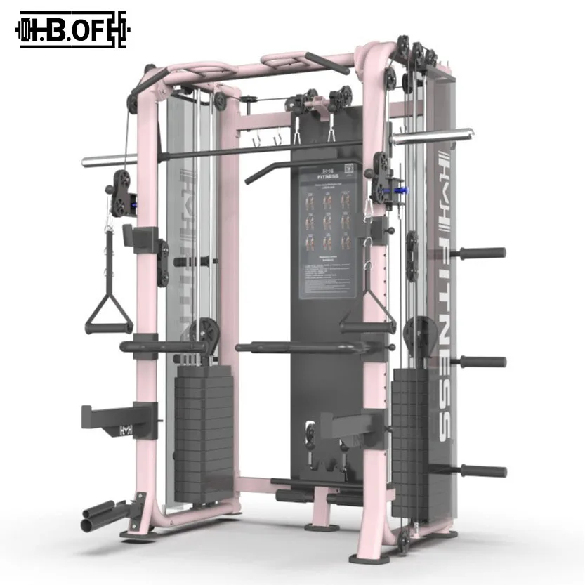 معدات اللياقة البدنية العملاقة الشاملة الجديدة، مدرب آلة هوم سميث، مقعد القرفصاء الطيور الطائرة، متعدد الوظائف #4