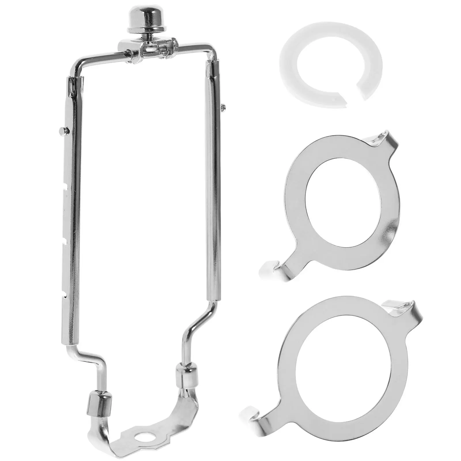 Lamp Harp Holder Lighting Accessories Shade Support Bracket Silver Iron Finial Cap Adapter