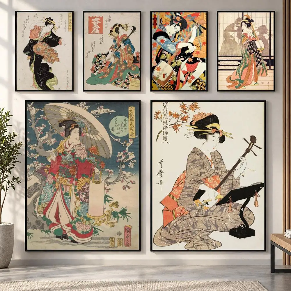 Courtesan Print Kuniyoshi Utagawa Poster HD art sticky wall waterproof home living room bedroom bar aesthetic decoration