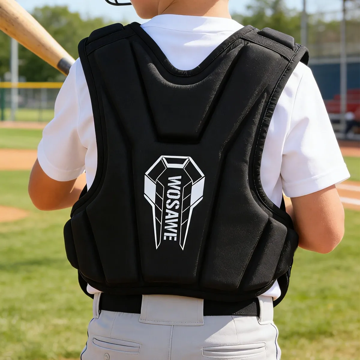 WOSAWE Youth Chest Vest Kids Motocross Waistcoat Motorcycle Chest Back Vest For Roller Skating Soccer Football