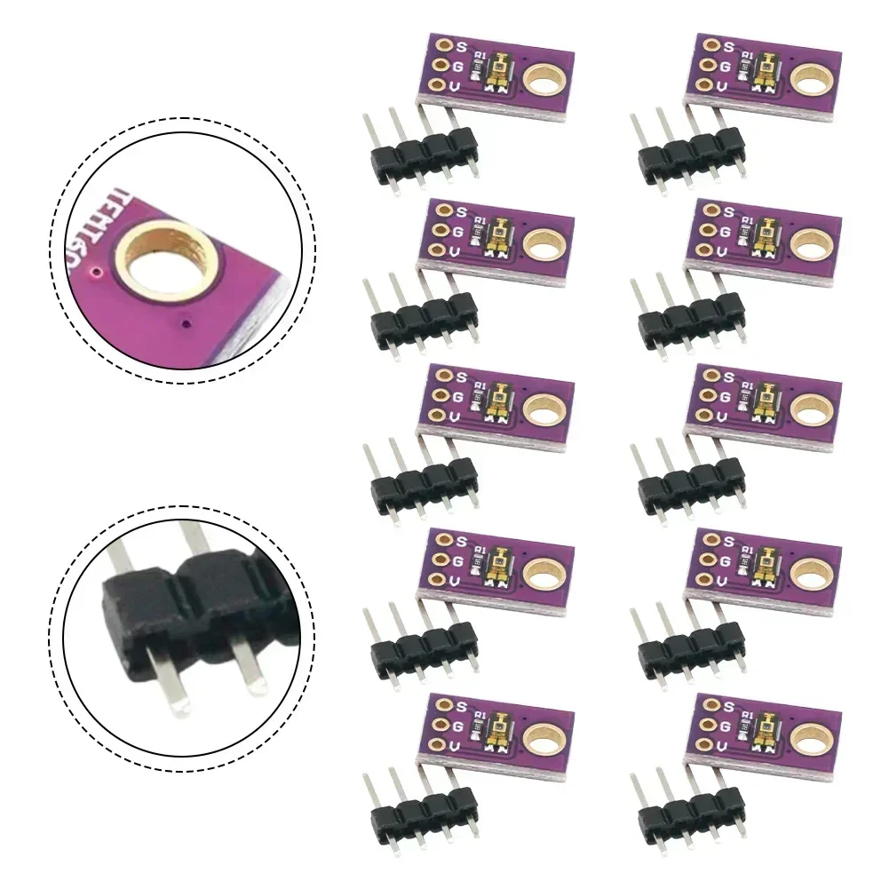 

10pcs TEMT6000 Ambient Light Sensor Modules for Light Level Detection in For smart Home and Automation Systems