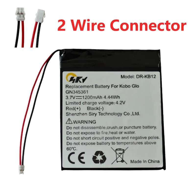 3,7 V 1200mAh wiederauf ladbarer Li-Polymer-Li-Ionen-Akku für E-Book-Reader Kobo Glo N613 E-Ink-DR-KB2 Gn345361