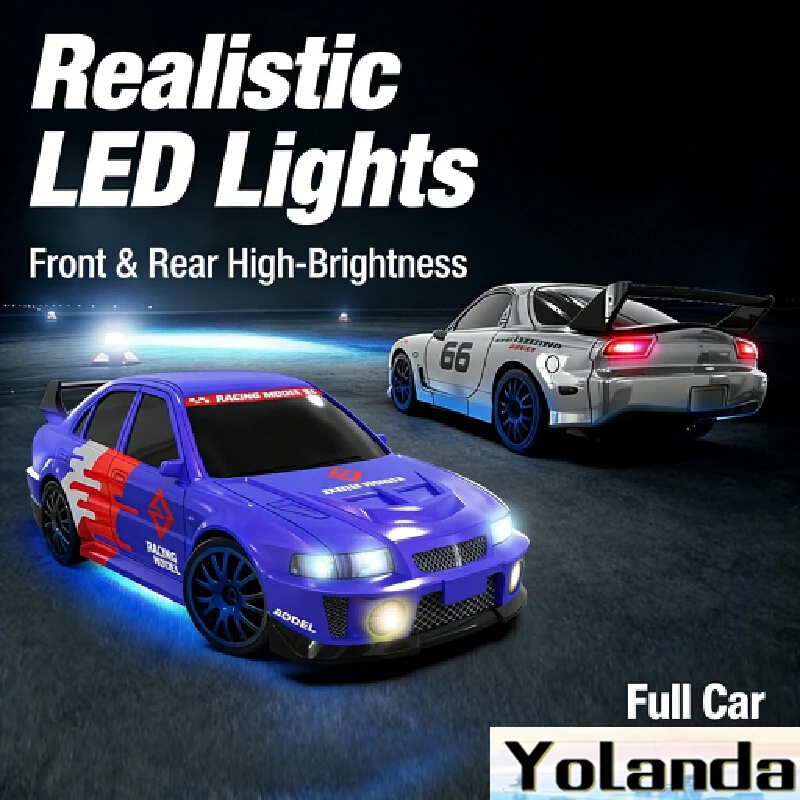 

Радиоуправляемая дрифт-машина 4WD 1:24 с LED-подсветкой, высокоскоростной гоночный автомобиль на пульте управления, готовая к запуску (RTR) модель для детей и взрослых