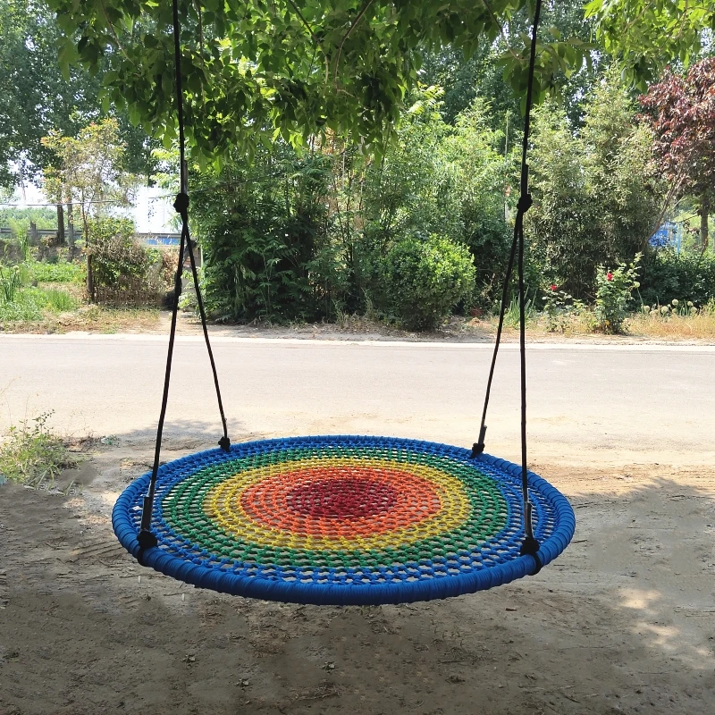 

Outdoor disc swing, playground scenic park, kindergarten children's multi-person swing, colorful round