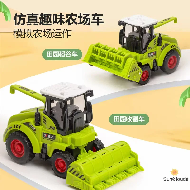 

Farm Tractor Car Toy Pull-back Toy Model Simulation Harvester Vehicle Early Education Gifts Boy Children Tractor Car Gifts