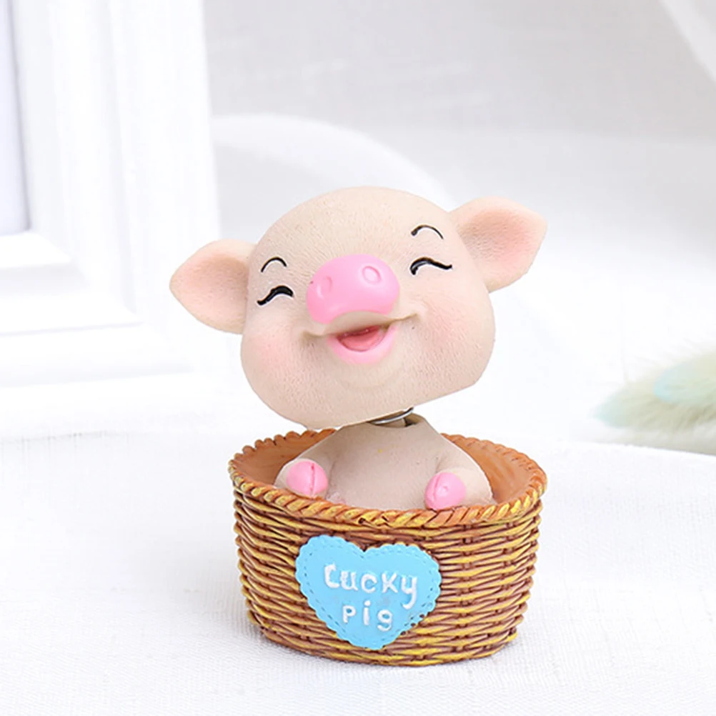 

Adorable Head Shaking Resin Craft Home Decoration Desktop Gift (Blue) Unique Table Bookshelf Dining Room Decor Car