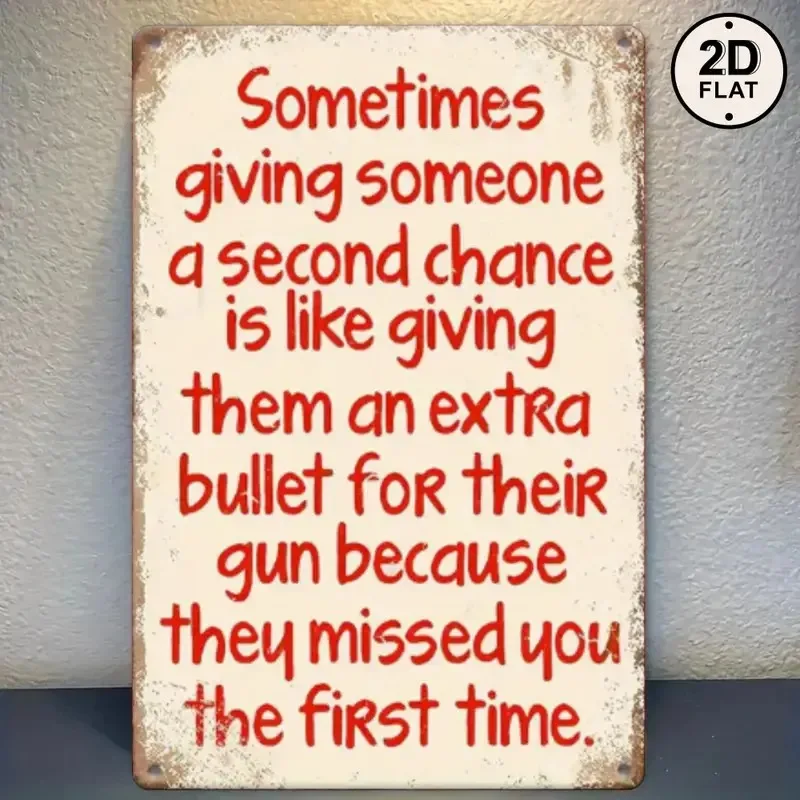 2D Flat 1pc Vintage Metal Aluminum Sign- 12x8inch Country-style Wall Decoration with Humorous Quotes, Suitable for Bars