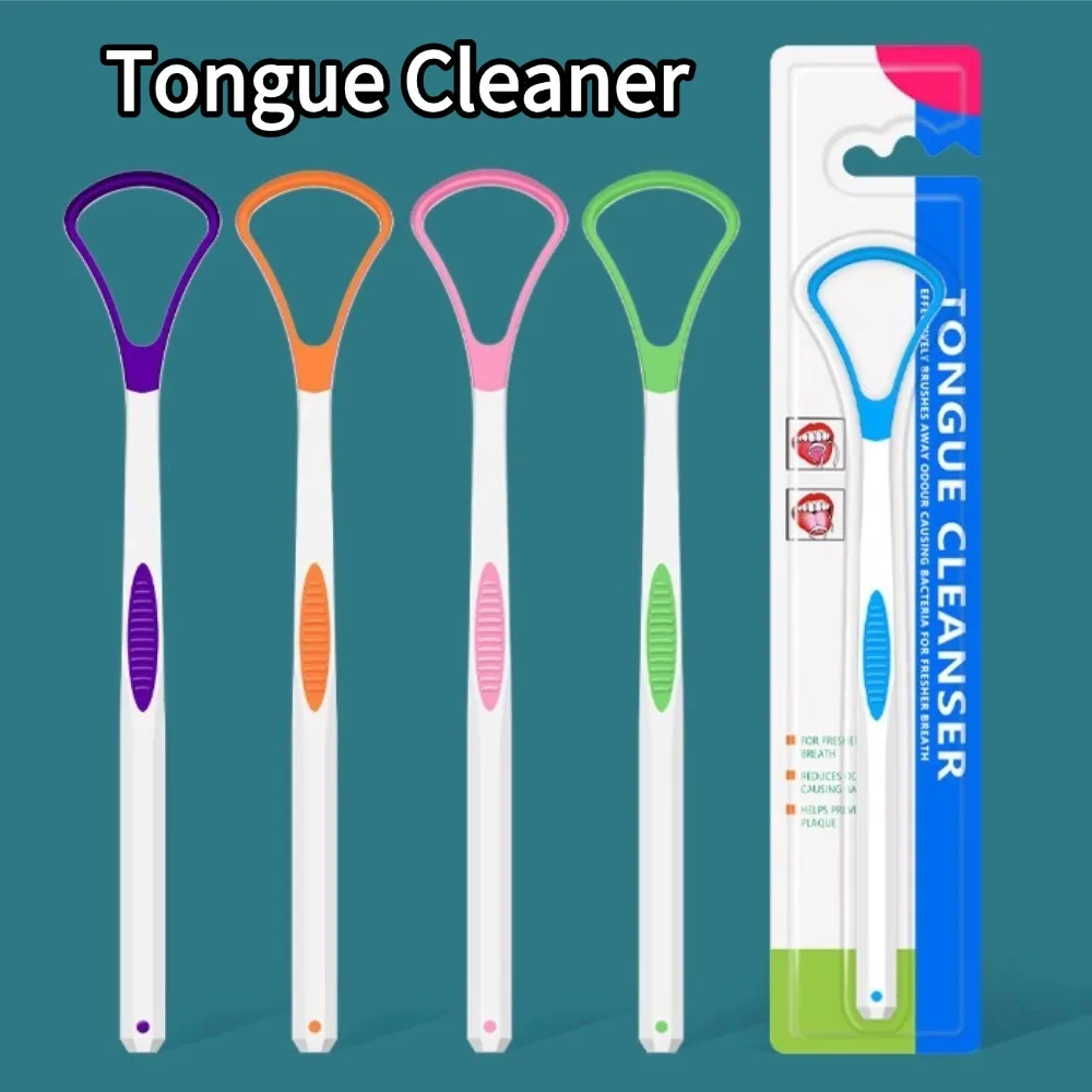 Portable Tongue Scraper Cleaner Oral Care Tool Effectively Remove Bacteria Bad Breath Fresh Mouth Tongue Brush for Smoker Adults