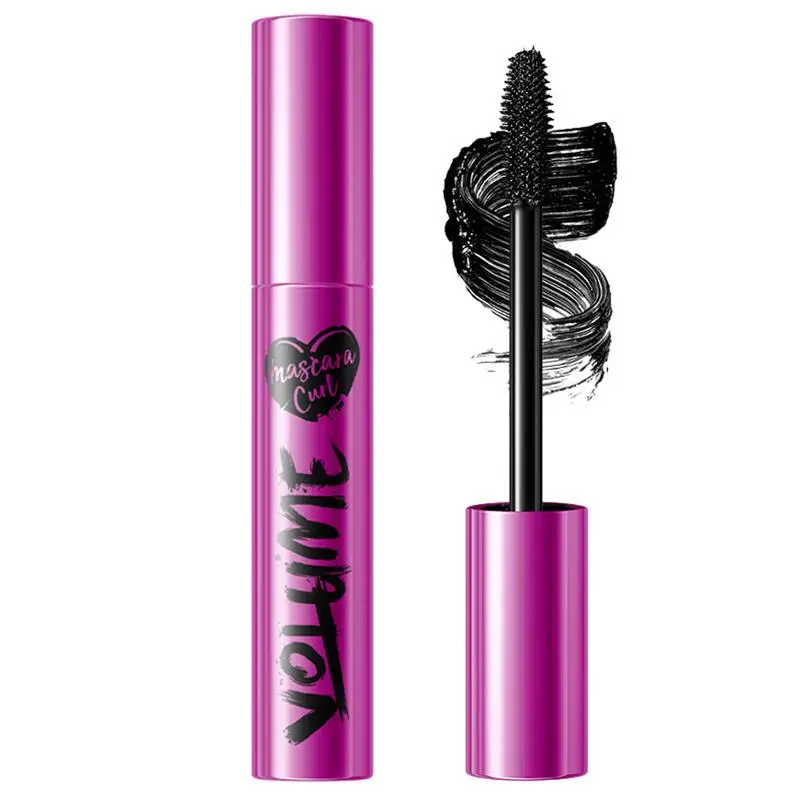 Mascara  Waterproof Lengthens Eyelashes Extension Black Non-smudge Lengthening Volume 5D Silk Fiber Mascara  Cosmetics