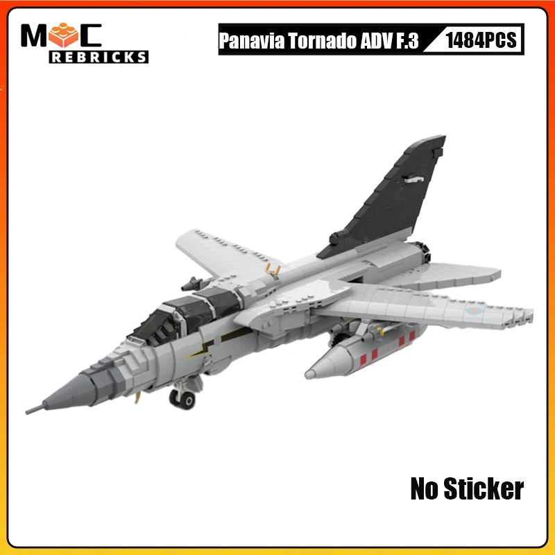 WW2 Military Series Weapons Panavia Tornado ADV F.3 Bomber MOC Building Block Model DIY Children's Toys Christmas Gifts