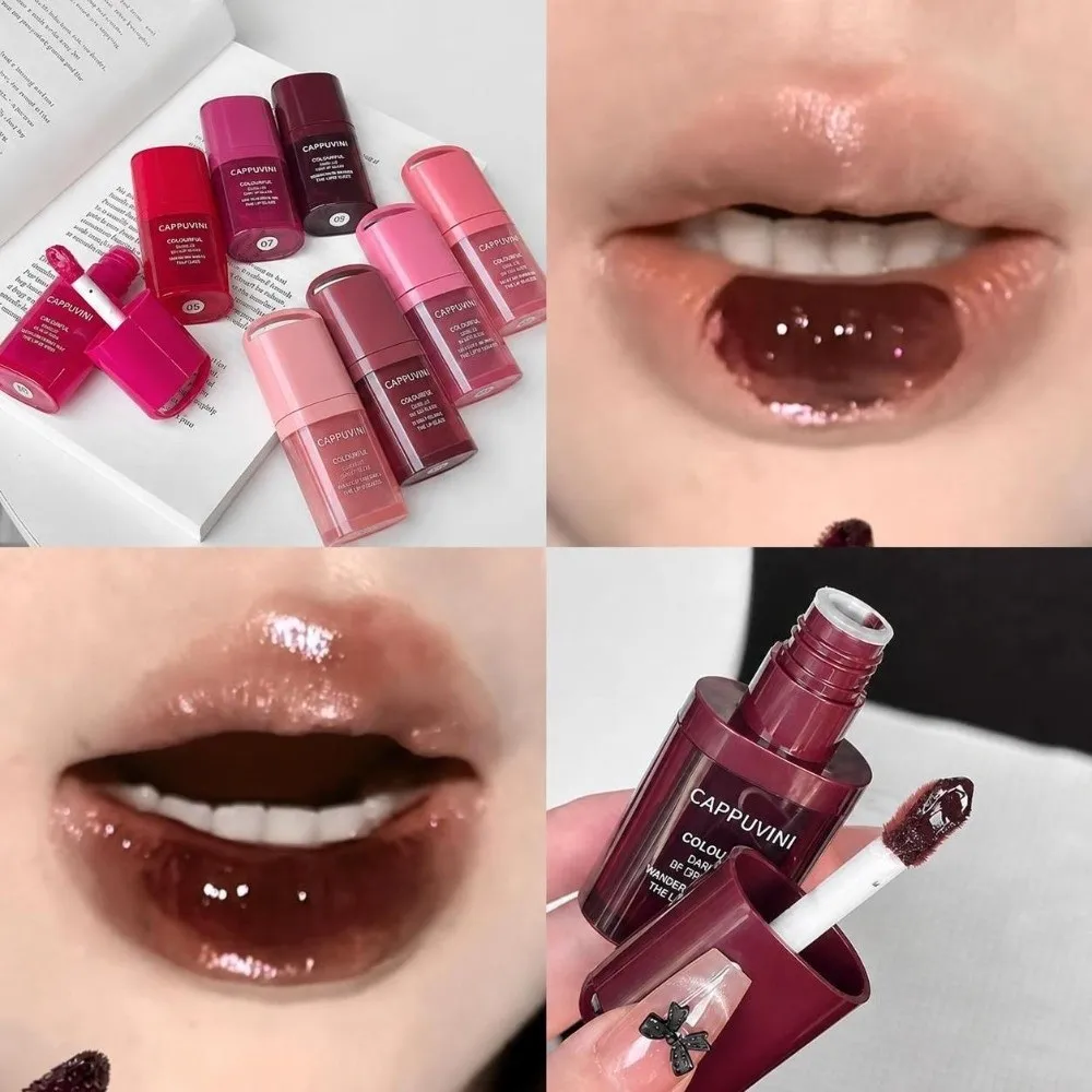 New Moisturizing Mirror Lip Gloss Hydrating Color Lock Lip Tint Plumping Long Lasting Jelly Lip Glaze Cosmetic