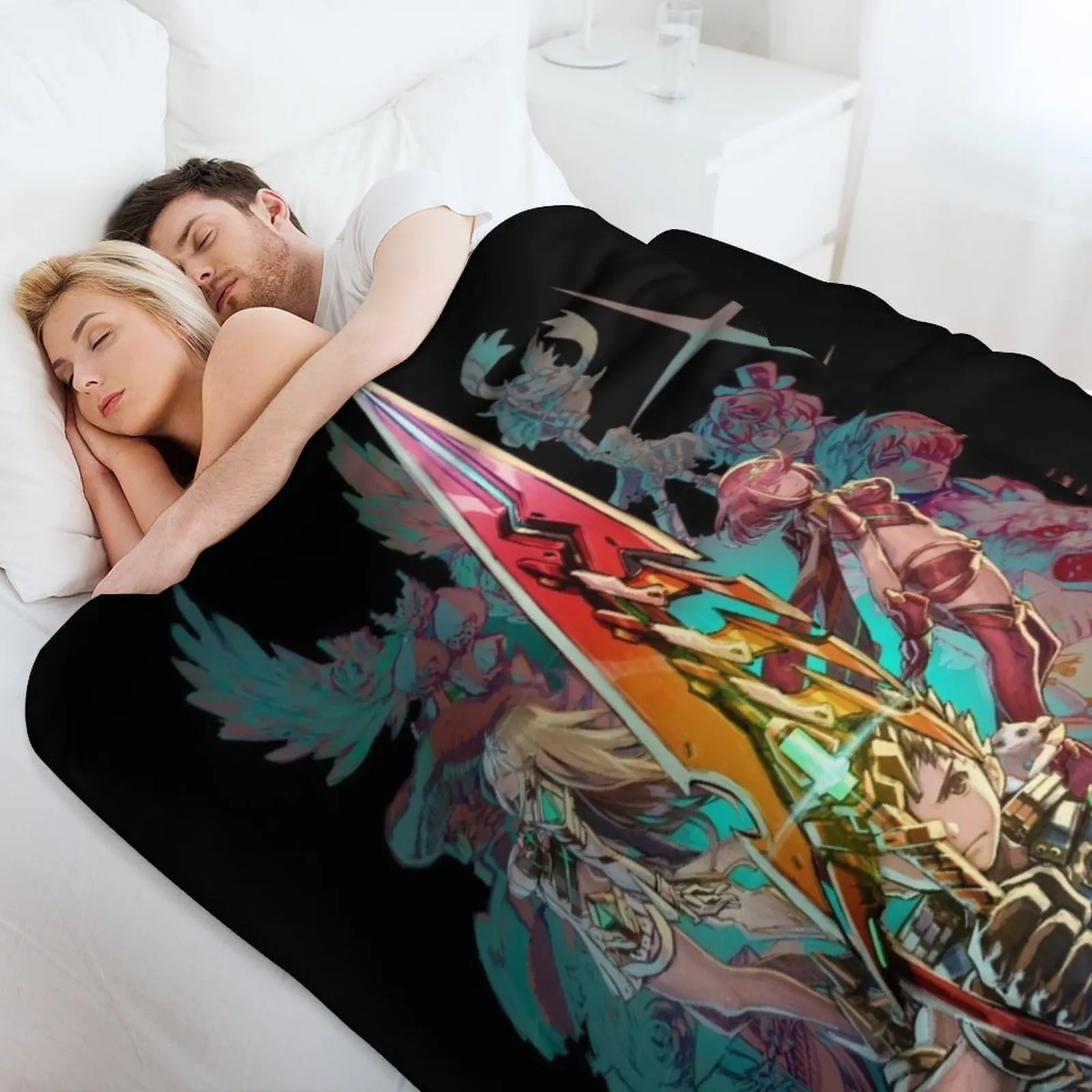 Xenoblade Chronicles? 2 - Team Throw Blanket Soft Cute Plaid Winter beds Baby Loose Blankets 4