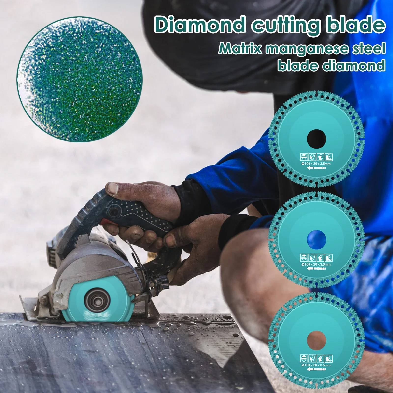 8 قطعة قرص غير قابل للتدمير من الفولاذ المنغنيز لطاحونة الزوايا شفرة قاطعة متعددة الوظائف غير قابلة للتدمير قوية غير قابلة للتدمير