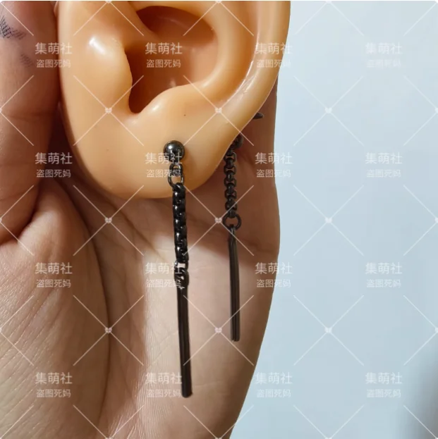 

Аниме NIjisanji EN11 Kaelix Debonair металлические серьги реквизит для фотосессии аксессуары косплей костюм зажимы для ушей акрил