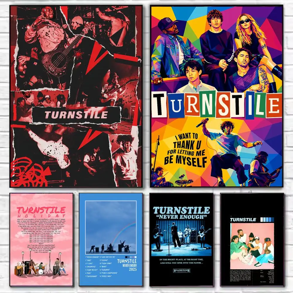 Hardcore Punk Band T-Turnstile Poster Stylish Wall Art for Living Room Bedroom Study Home Decor Gift