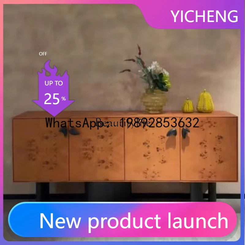 

QQ Designer Geometric Solid Wood TV Cabinet Medieval Sticky Simple Living Room Locker