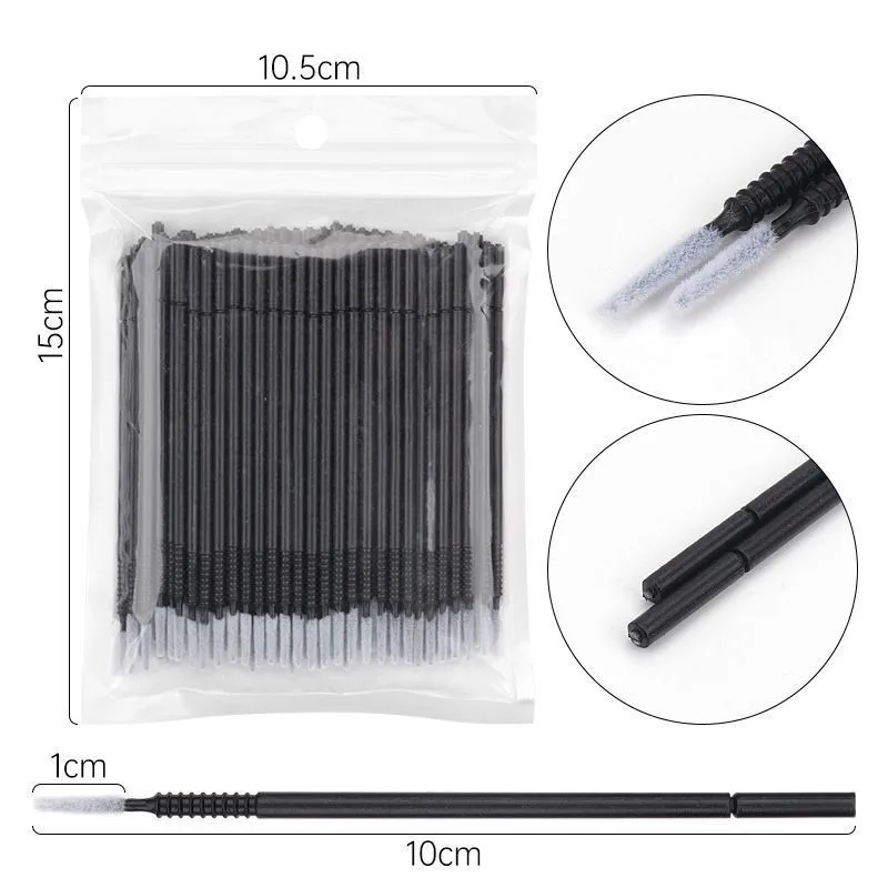 100 Pcs Disposable Spiral Handle Microbrush Mascara Wands Micro Brush Applicator Lashes Brushes Eyelash Extension Makeup Tools