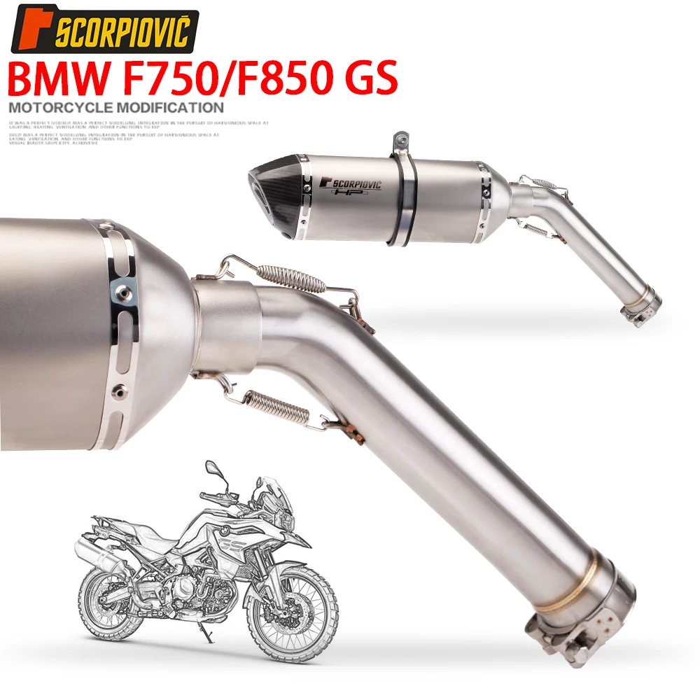 For F750GS F850GS ADV Motorcycle Exhaust Mid Middle Link Pipe Connect Tube F 750 850 GS ADV Adventure 2018 2019 2020 2021