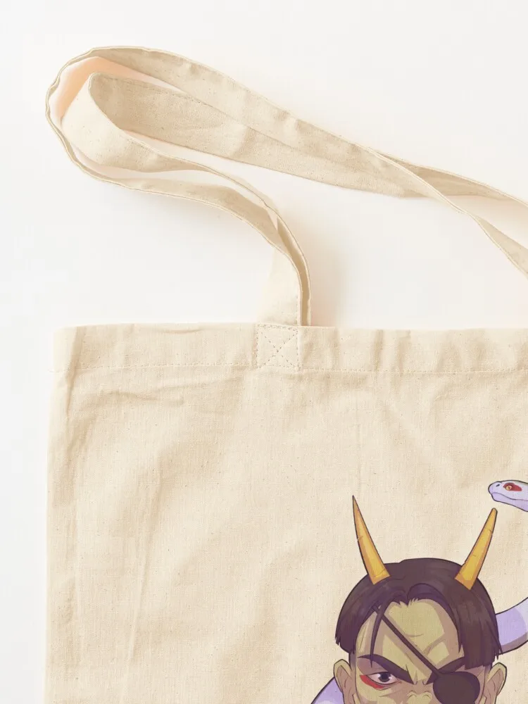 حقيبة حمل شيطان ذات عين واحدة من القماش حقيبة قماش مخصصة للمتسوقين حقيبة نسائية للتسوق