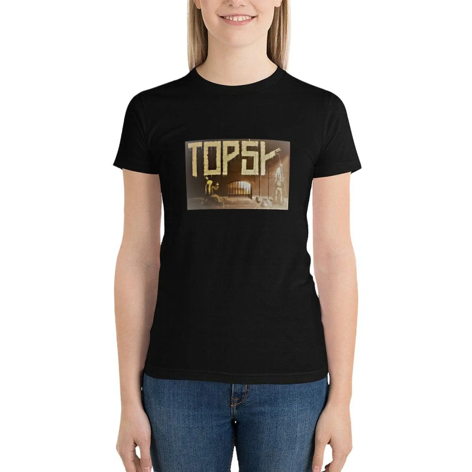 Topsk by the hares T-Shirt Aesthetic clothing female Blouse animal print shirt for girls Woman clothes