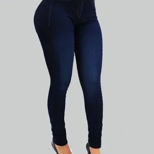 Monochrome Jeans weiblicher hoher Taille, Jeans, Straßenspiele, die Moral fördern, Figur formen, hohe Taille 8 Hauptverkäufe Calca Damen -Farbjeans - №1