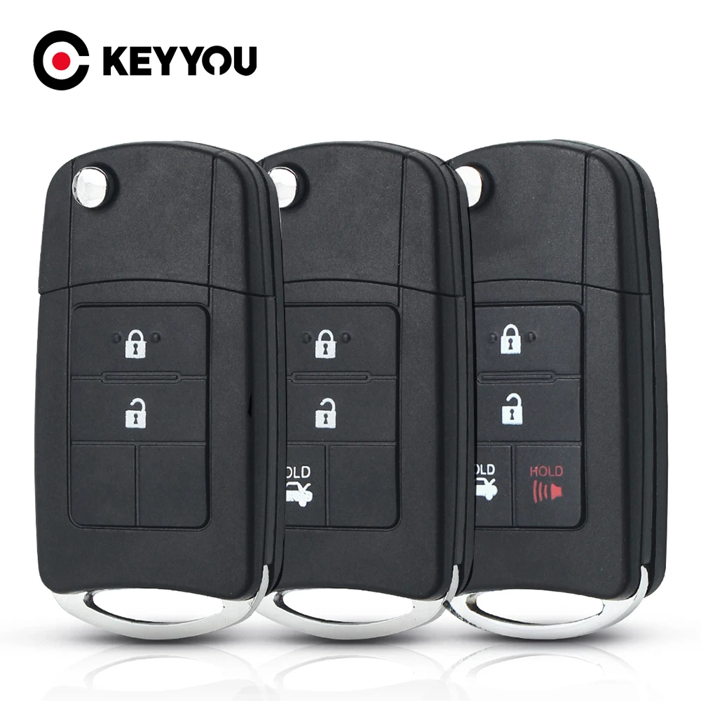 KEYYOU 2/3/4 Buttons Modified Filp Folding Remote Car Key Case Shell Fob For Toyota Camry RAV4 Corolla TOY43 Blade