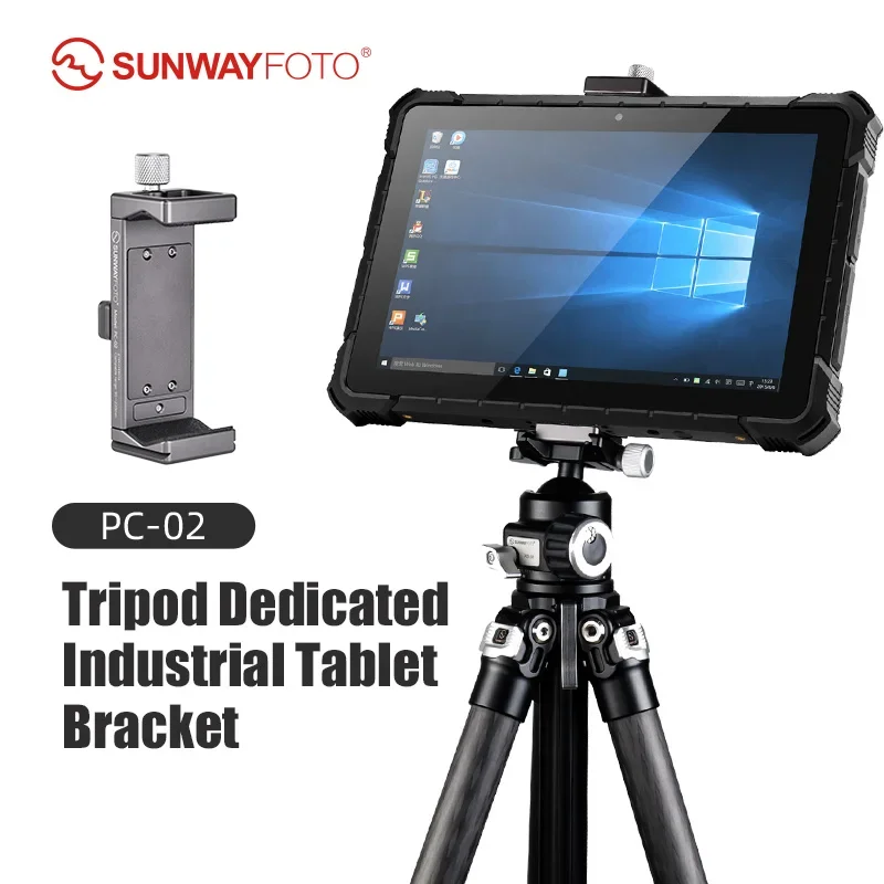 

SUNWAYFOTO PC-02 Ipad Tripod Mount Universal Tablet Clamp with Arca Swiss Quick Release Bracket Plate Adapter Accessories
