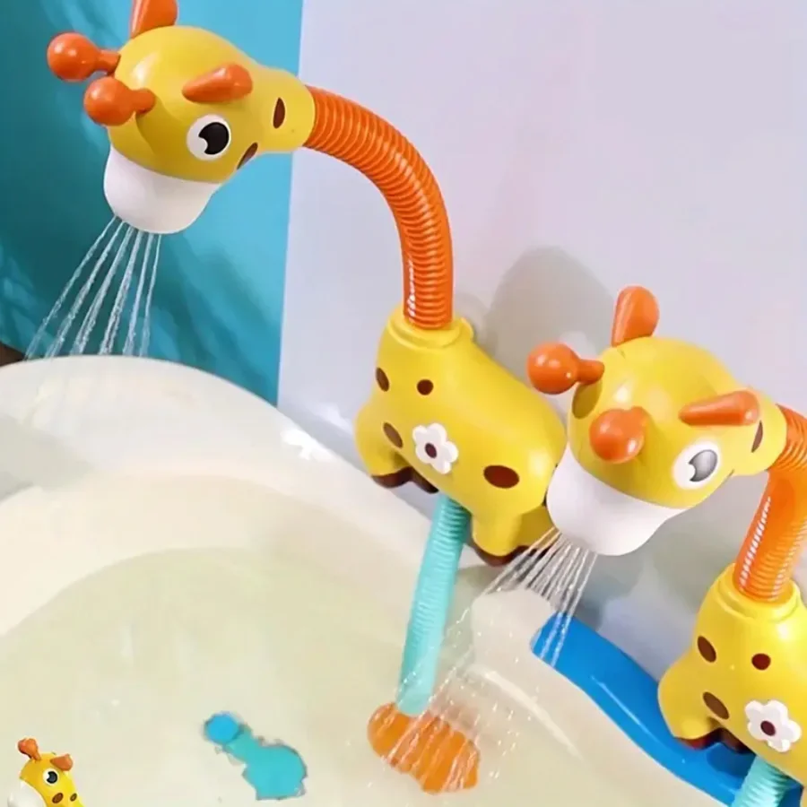 ยีราฟไฟฟ้าสเปรย์น้ํา Squirt Sprinkler เด็กของเล่นอ่างอาบน้ําฝักบัวสระว่ายน้ําห้องน้ําสําหรับเด็กวัยหัดเดินของขวัญ