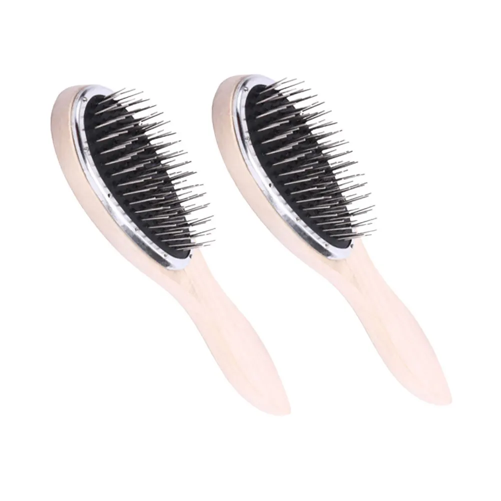 2pcs Women Comb Practical Hair Comb For Daily Use Shiny Silky Frizz Reduction Ergonomic Handle Durable Nylon Teeth Scalp Care
