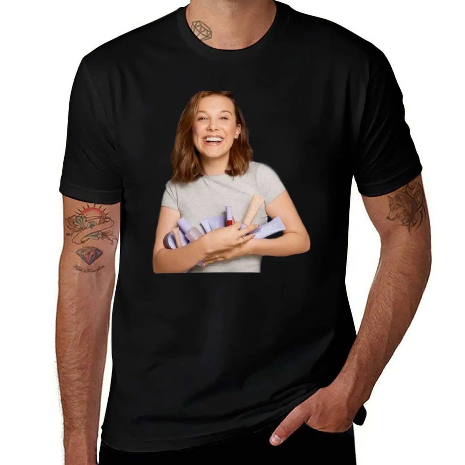 

Millie Bobby brown T-Shirt Louboutins valentines clothes plus sizes summer clothes mens graphic t-shirts anime