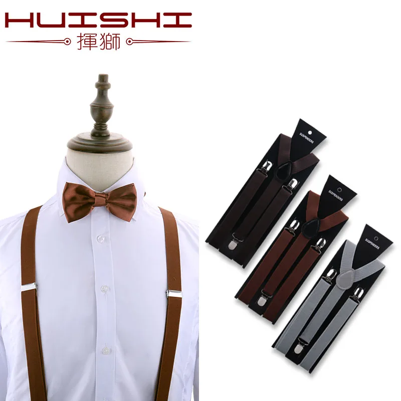 Vendita calda Bretelle Bowtie Set Uomo Donna Ragazzi Festa Matrimonio Y-Back Camicia Bretelle Farfalla Cintura Papillon Accessori per abiti Regalo