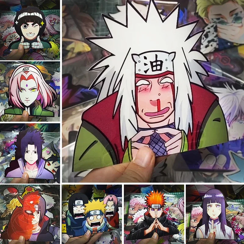 NARUTO  Anime 3D Motion Lenticular Waterproof Stickers MIX Wholesaler for Refrigerator Car Wall Musical Instruments Etc Toys